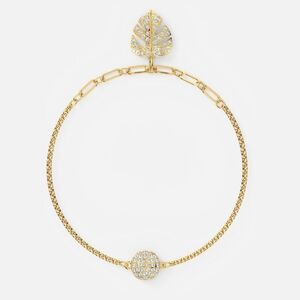 2 for 1 Swarowski Bracelets - Monstera Leaf and Teal Crystal Balls